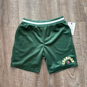 Champion Green Mesh Athletic Shorts